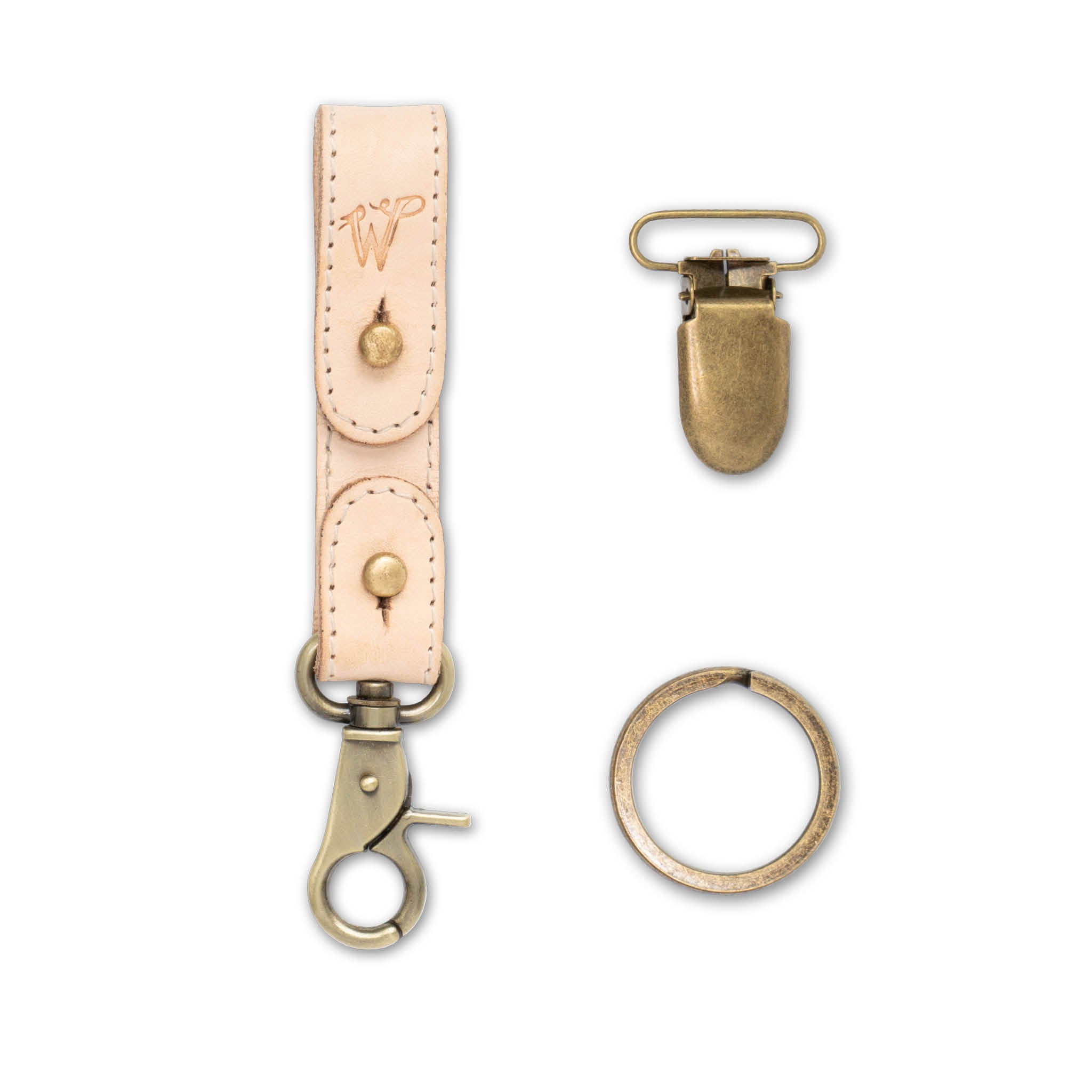 Keyring / Hat-holder Raw Stitched Leather No. A8017