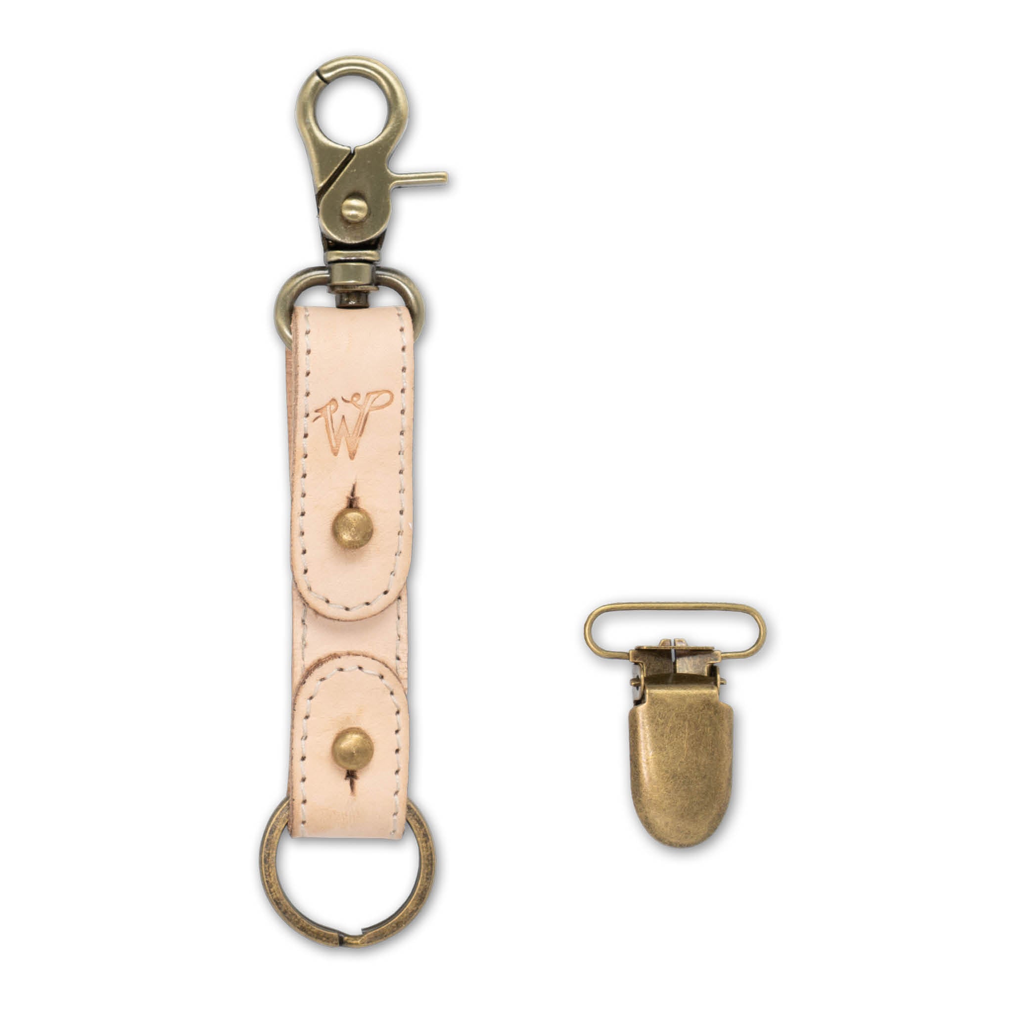 Keyring / Hat-holder Raw Stitched Leather No. A8017