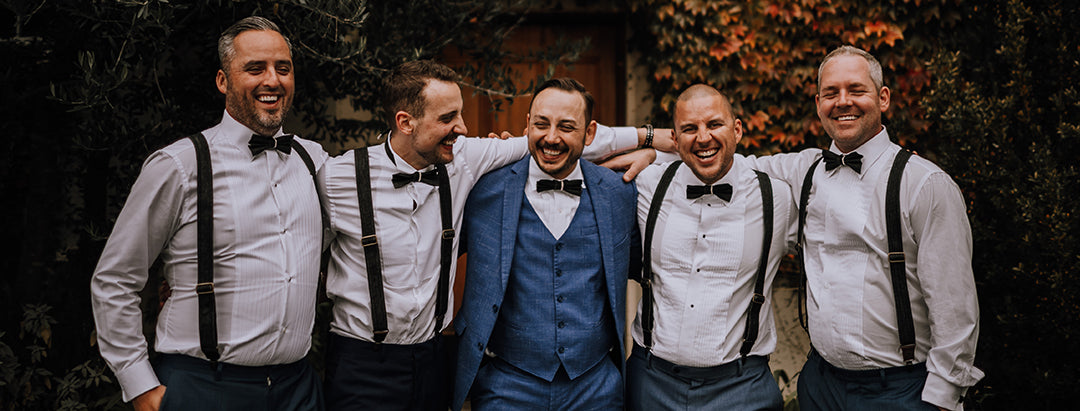 The perfect combination: Groomsmen with Suspenders