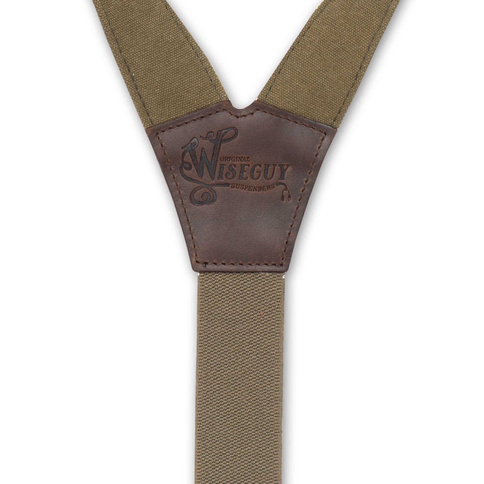Canvas Army Green Suspenders – Duck – Wide (1.36 inch / 3,5 cm