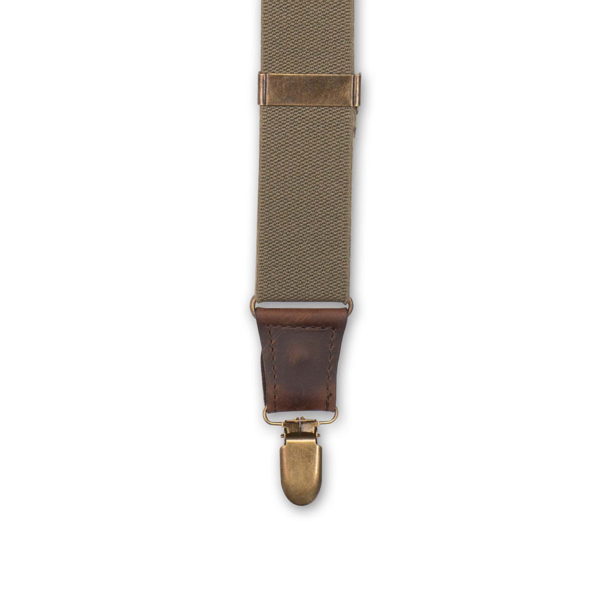 Canvas Army Green Suspenders – Duck – Wide (1.36 inch / 3,5 cm