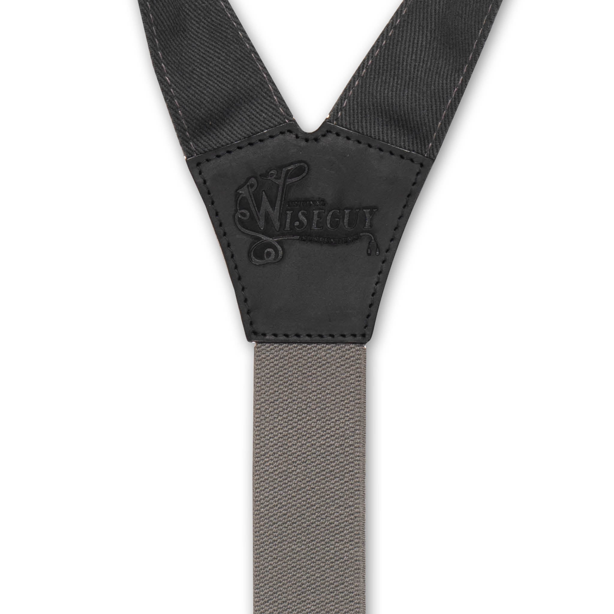 Canvas Gray Suspenders – Duck – Wide (1.36 inch / 3,5 cm