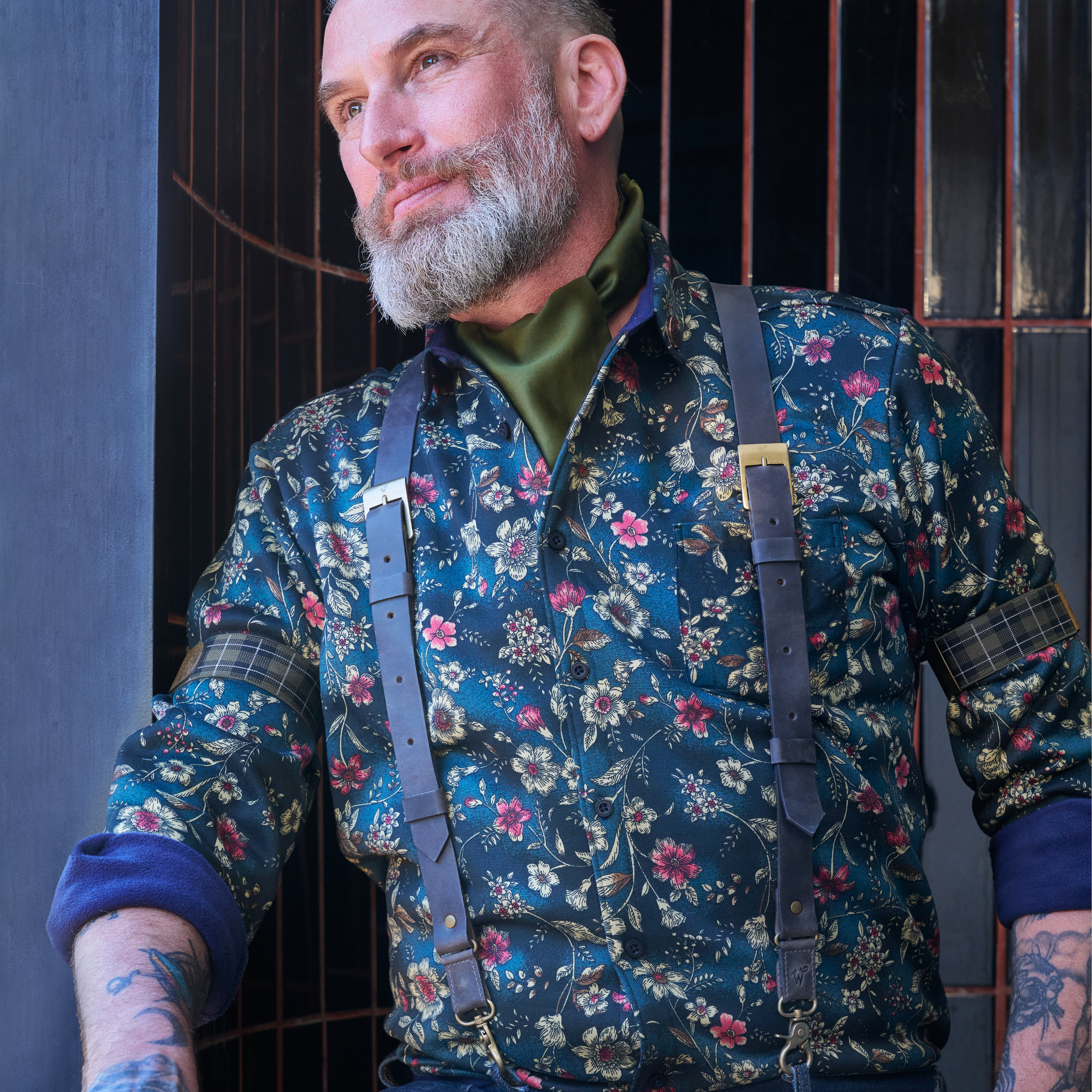 Dakota Olivgrüne schmale Hosenträger No. L2014