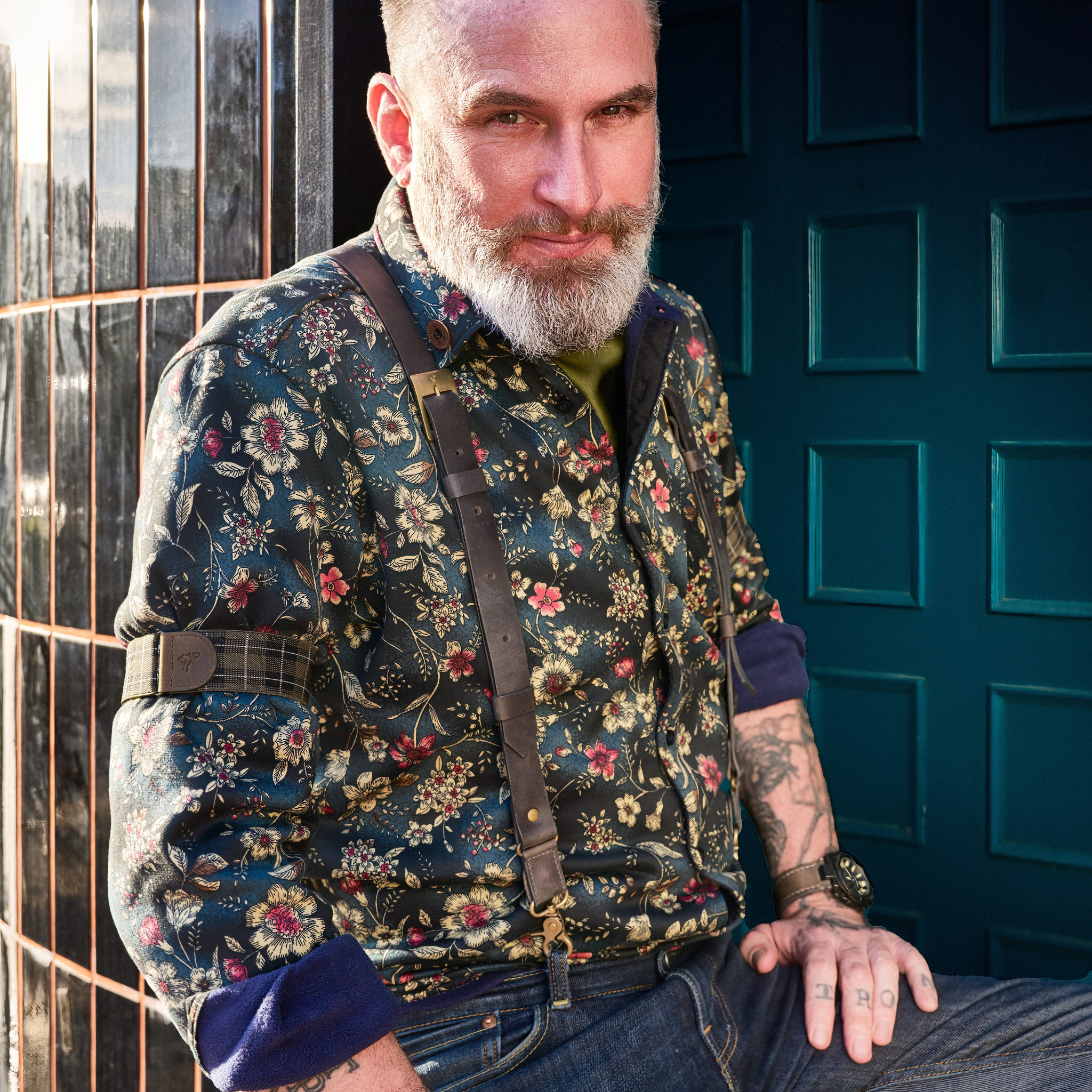 Dakota Olivgrüne schmale Hosenträger No. L2014