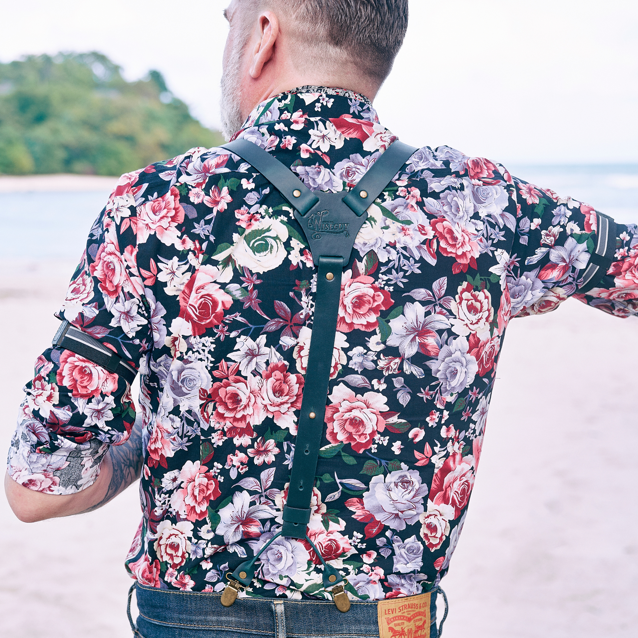 Dakota Olivgrüne schmale Hosenträger No. L2014