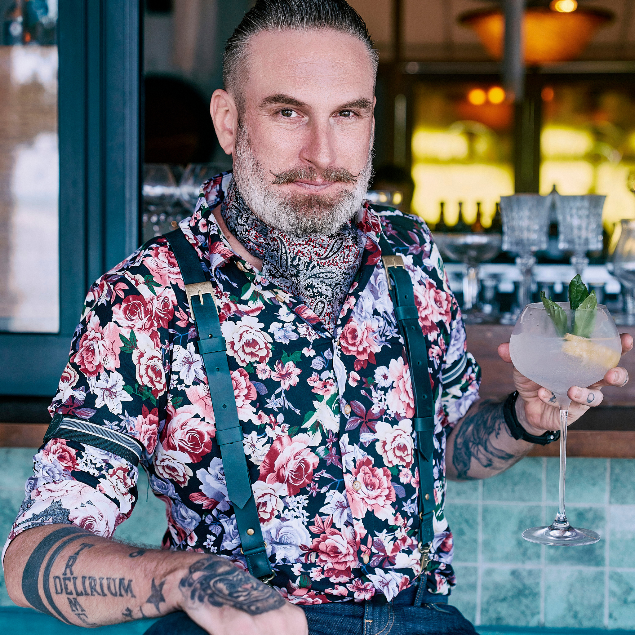 Dakota Olivgrüne schmale Hosenträger No. L2014