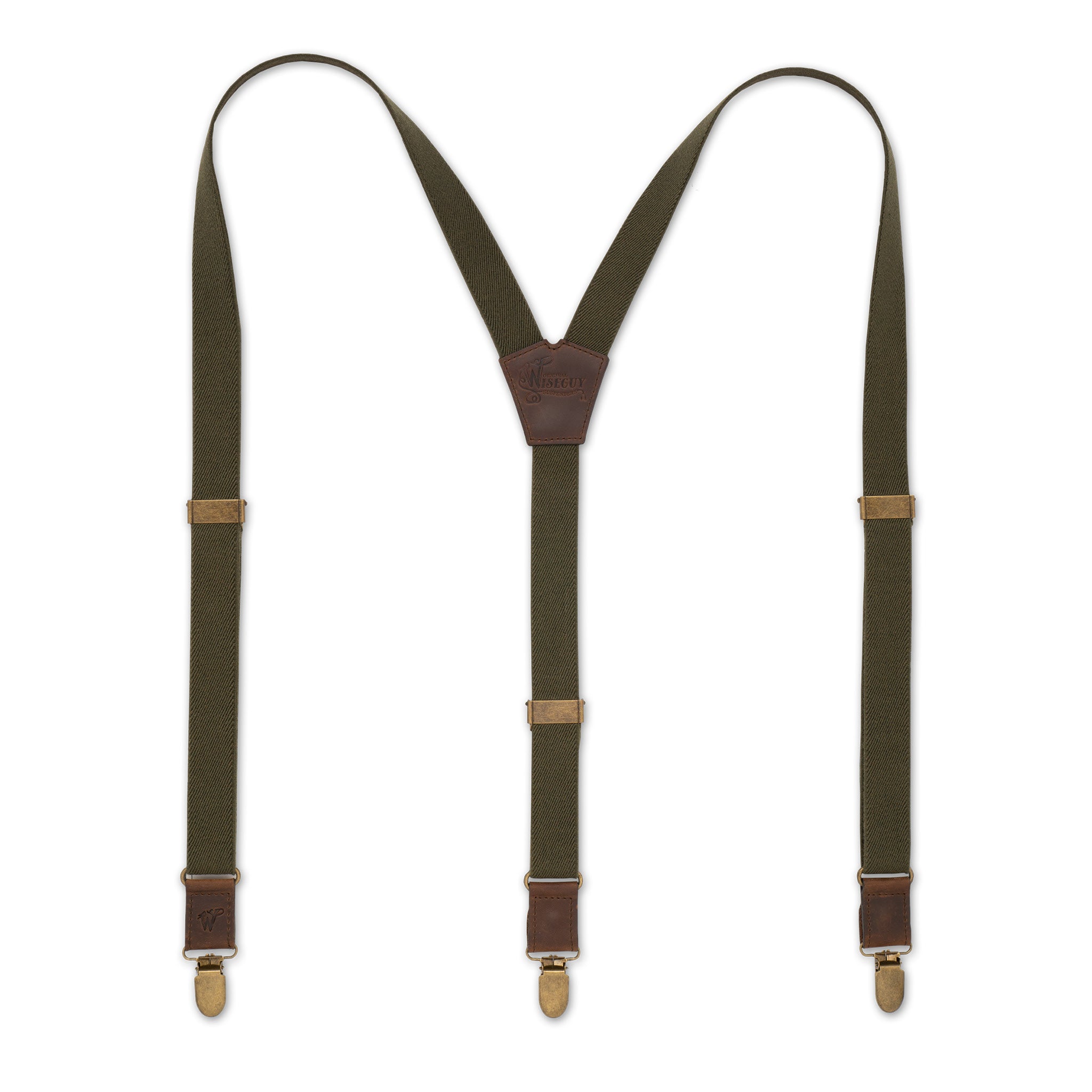 Essential Army Green Slim Suspenders No. E5011