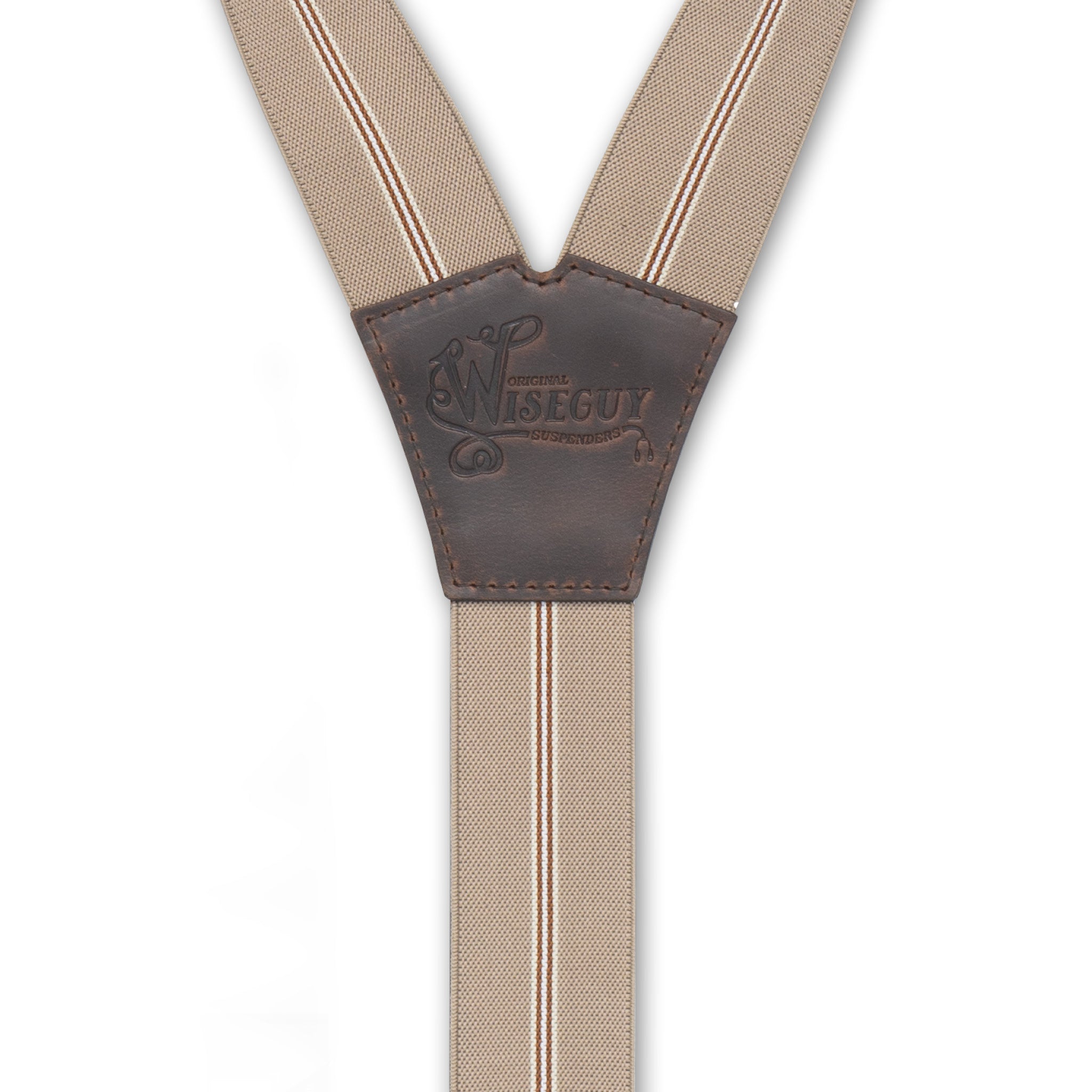 Dapper The Barber Beige Wide Suspenders No. E5322