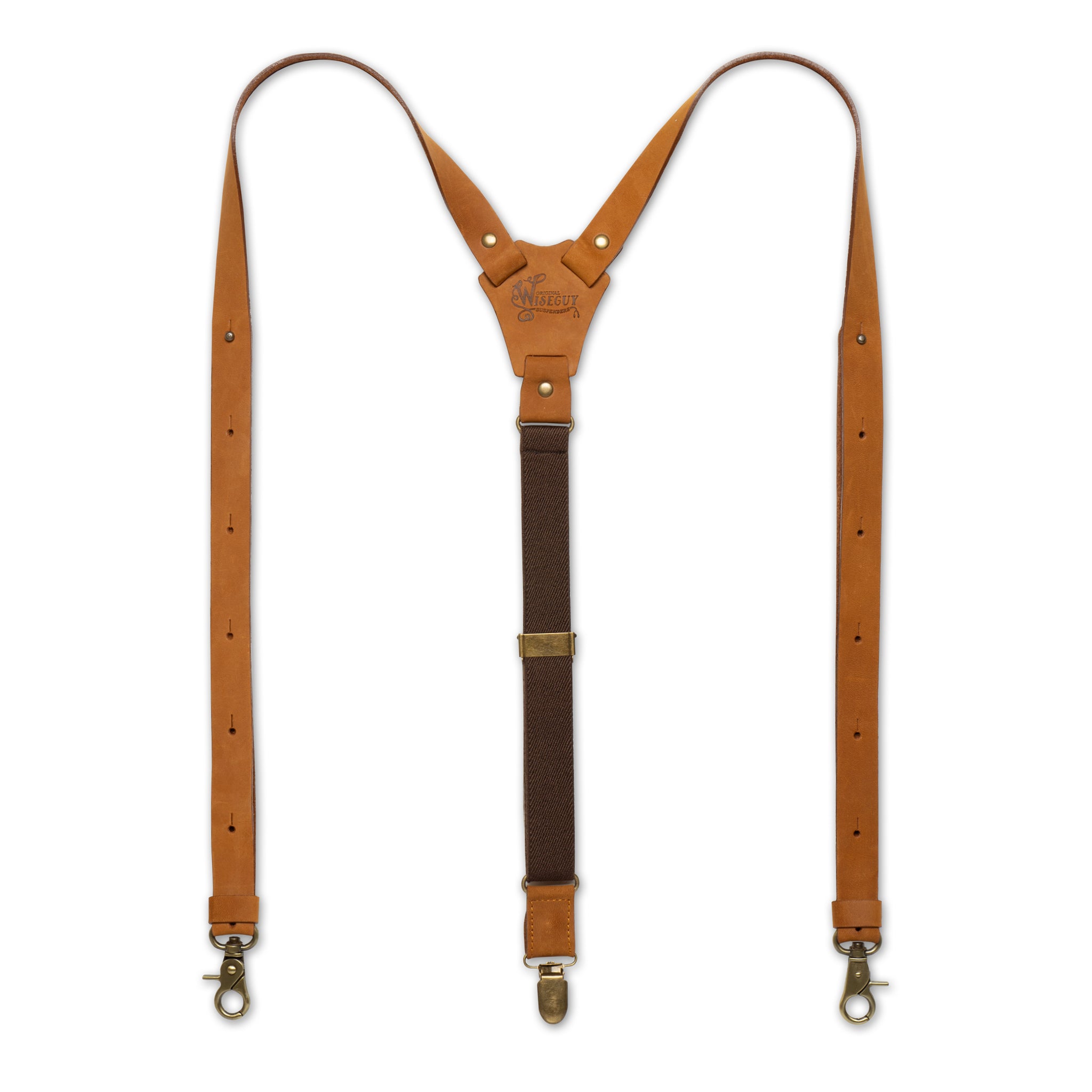 Crazy Horse Flex Camel Brown Skinny Suspenders No. F2112