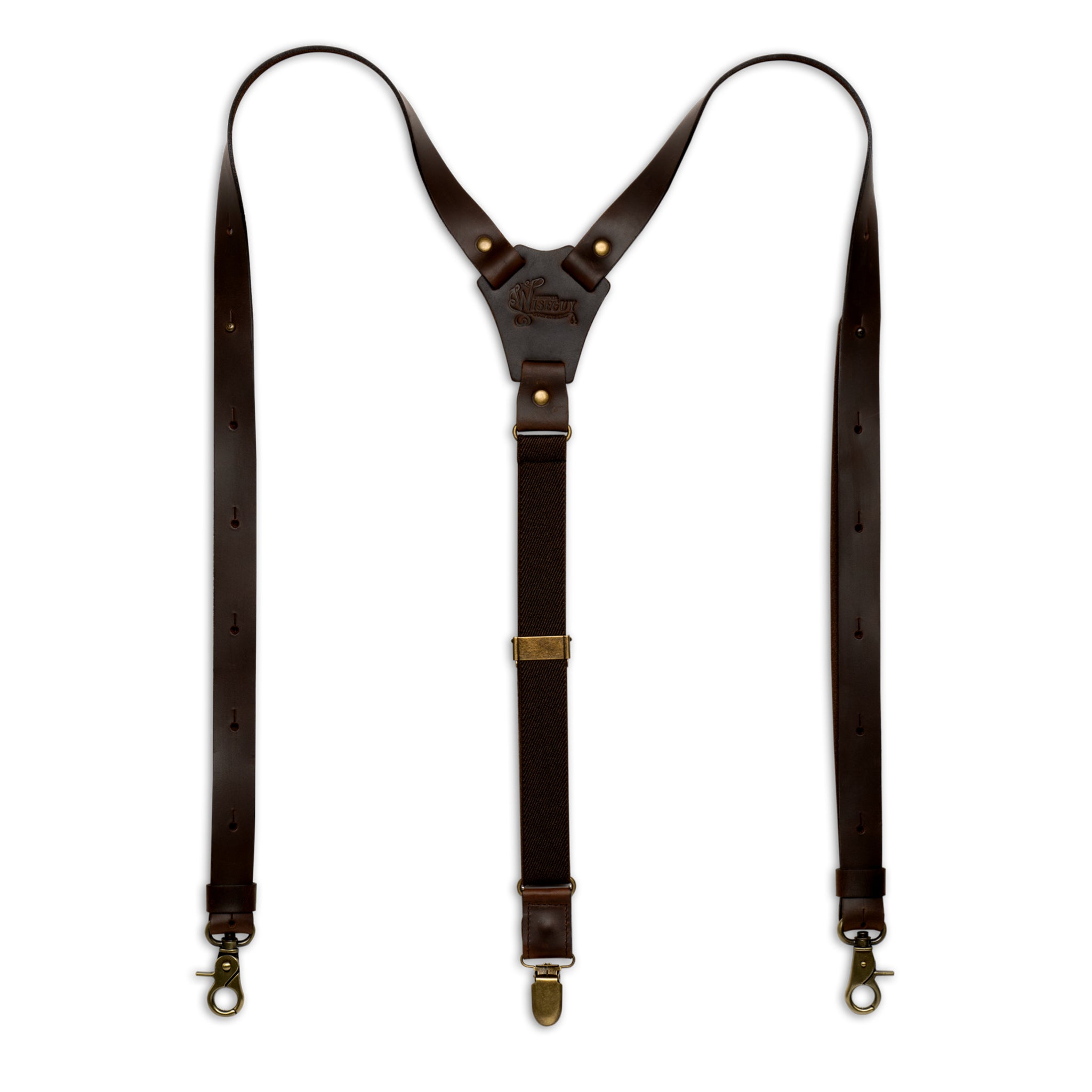 Crazy Horse Flex Brown Skinny Suspenders No. F2113