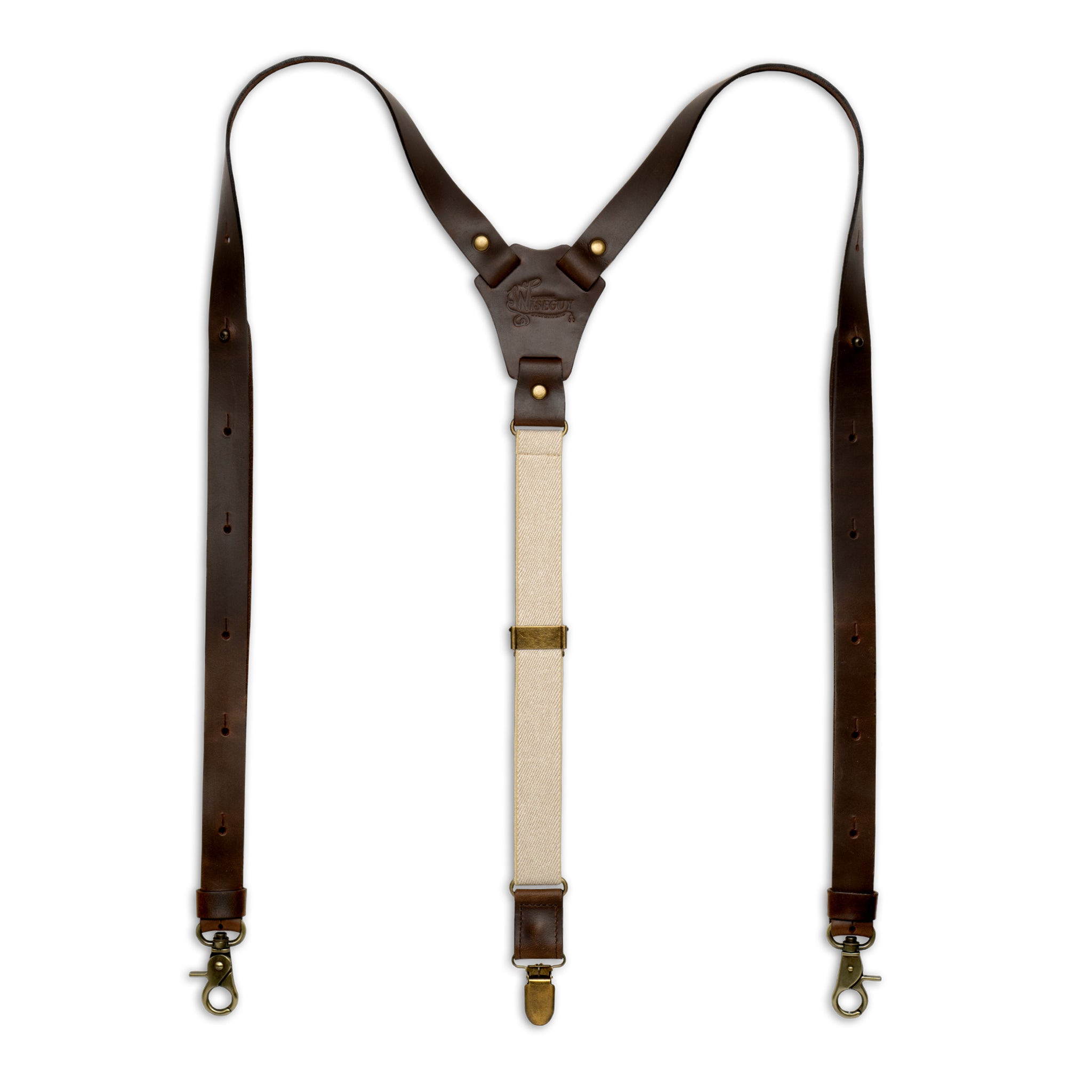 Crazy Horse Flex Brown Skinny Suspenders No. F2113