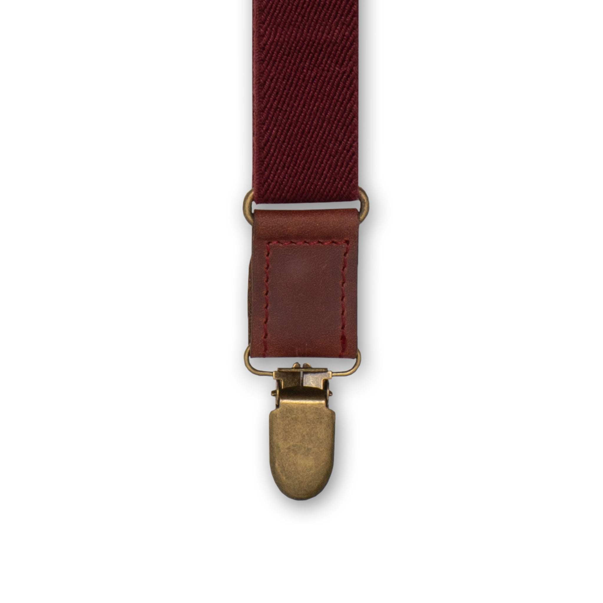 Crazy Horse Flex Burgundy Oxblood Slim Suspenders No. F2118