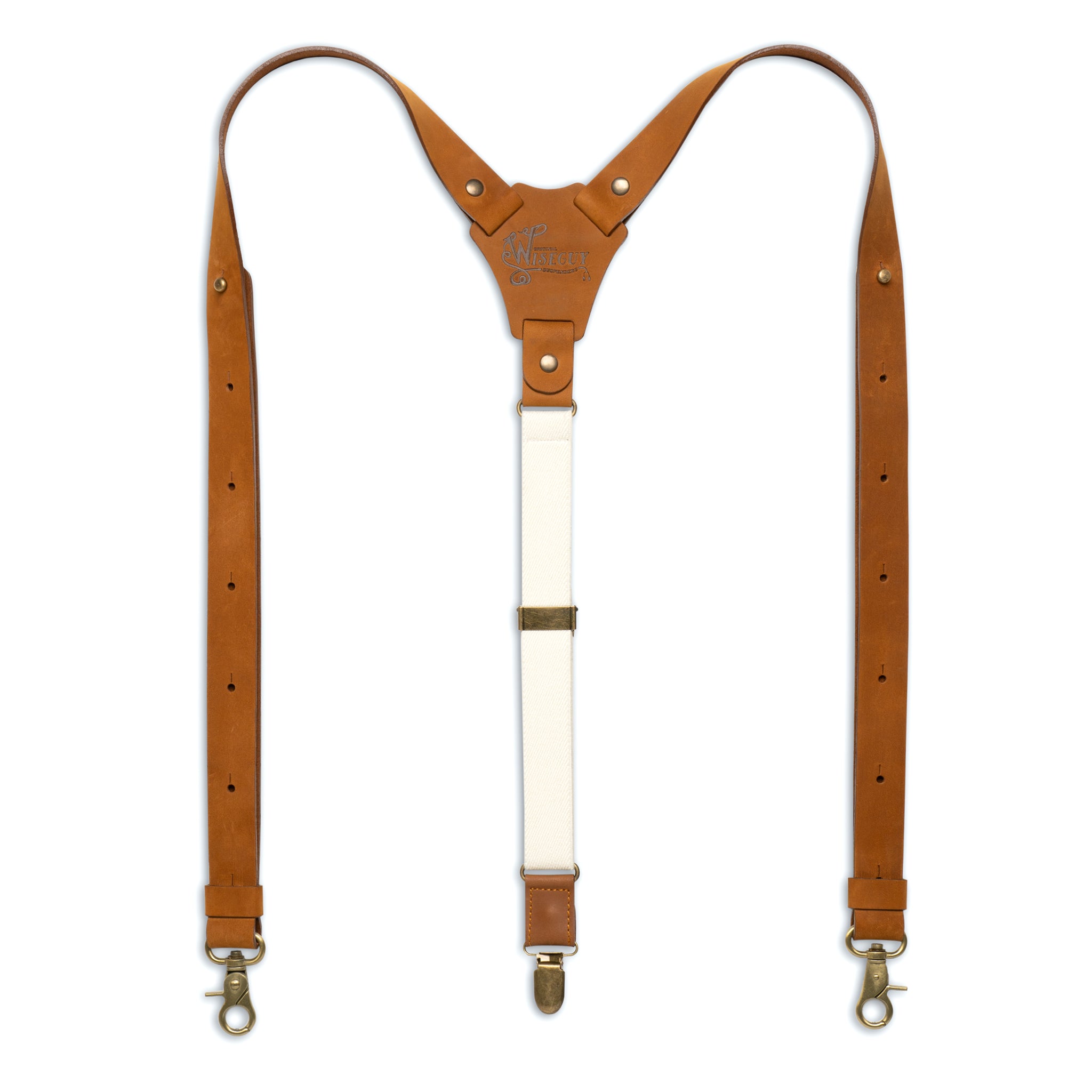Authentic nubuck leather Dark Brown Suspenders – Crazy Horse