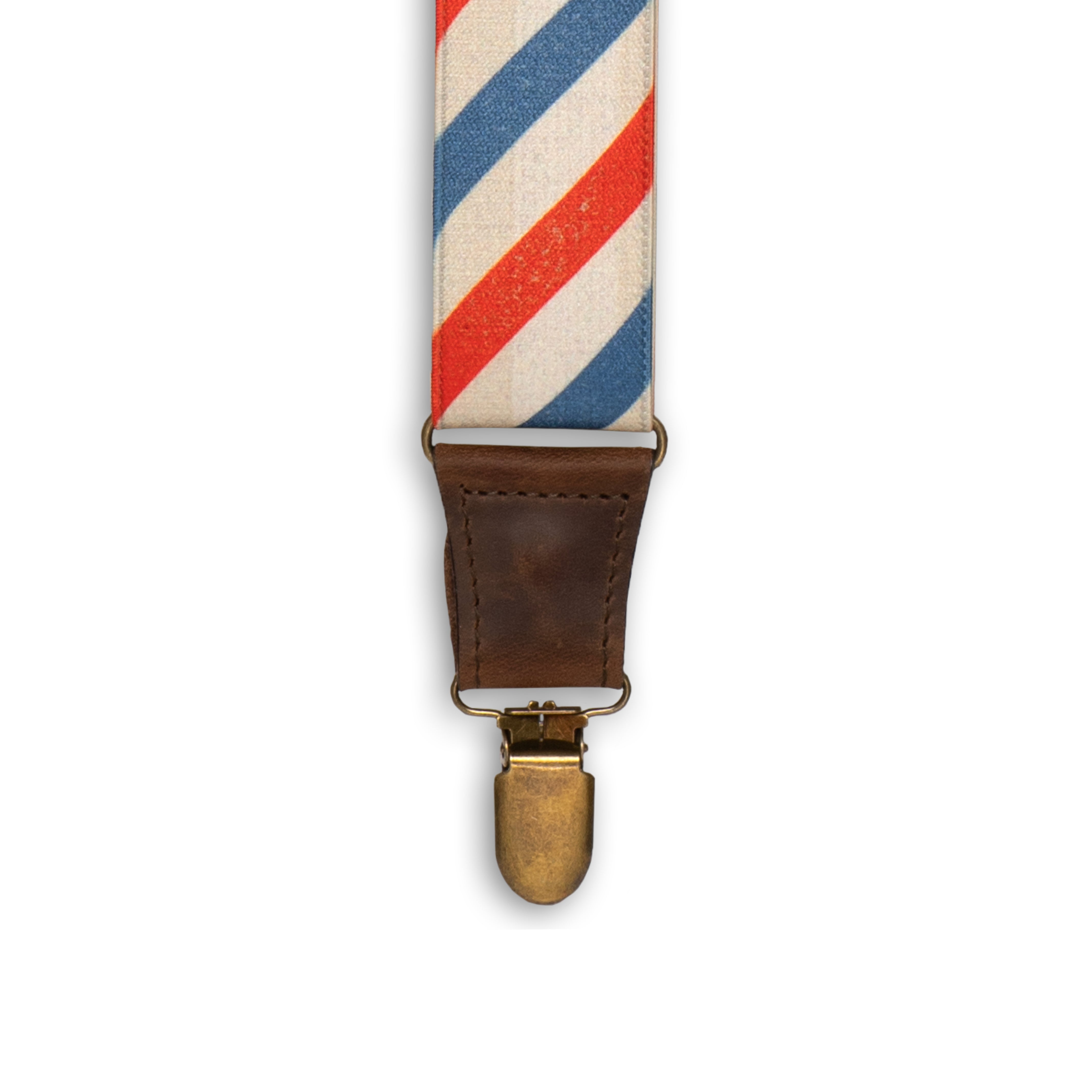 Crazy Horse Flex Schorem Barber Pole Dunkelbraun Breite Hosenträger No. F2123