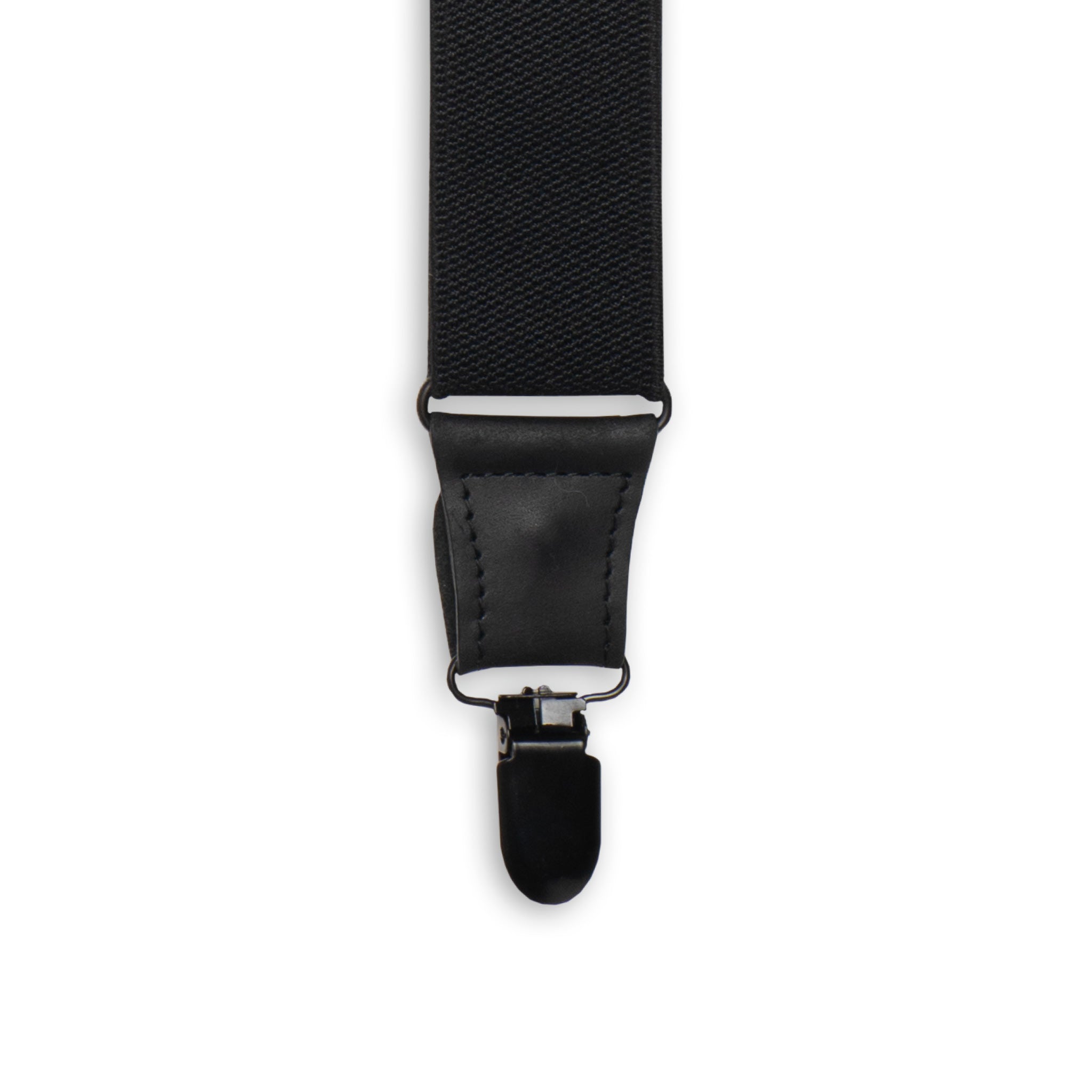 Authentic nubuck leather Black Flex Suspenders – Charger – Wide