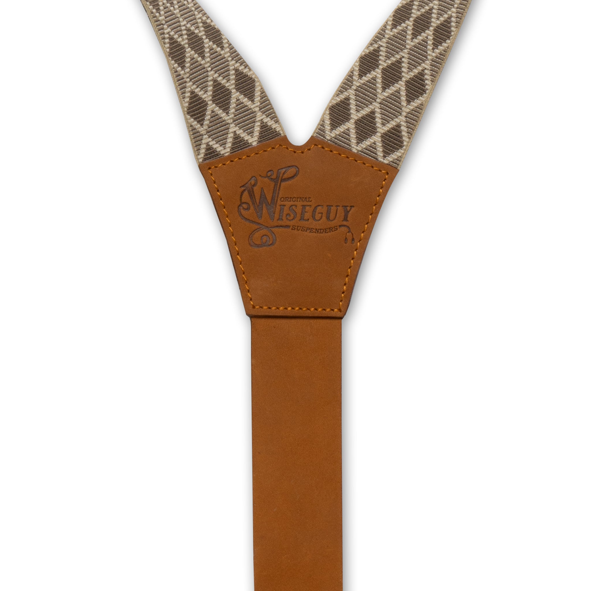 Charger Camel Brown Diamond Wide Suspenders No. F3014