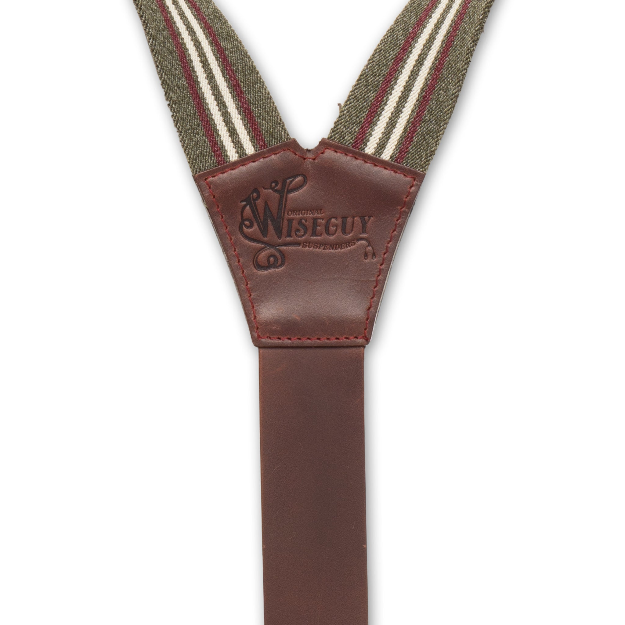 Charger Oxblood Striped Wide Suspenders No. F3019