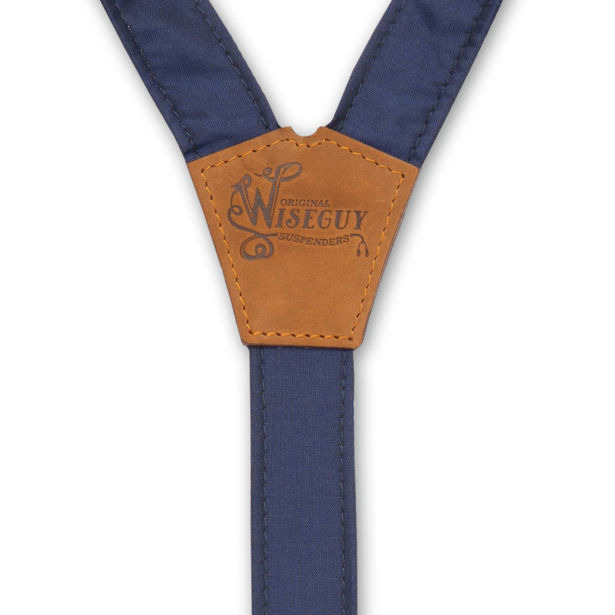 Silk Navy Blue Suspenders – The Navigator – Slim (1 inch / 2,5 cm