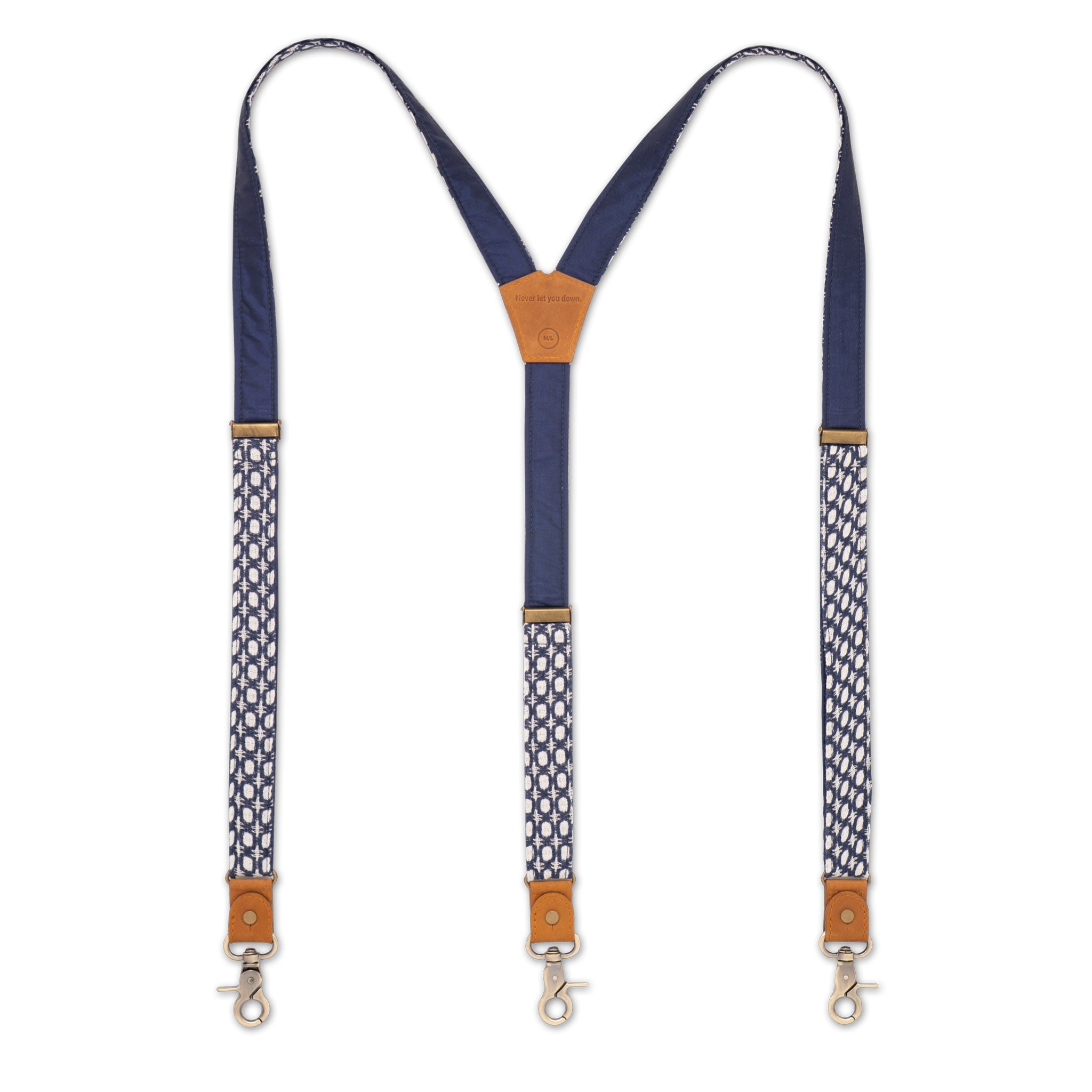 Cotton Silk The Peddler Checkered Slim Suspenders No. G7215