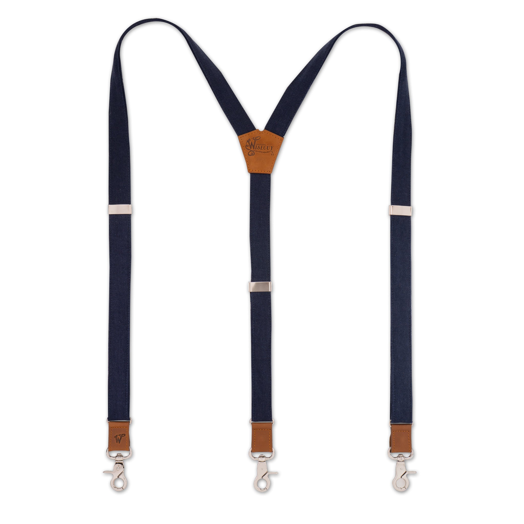 Linen The Shipwright Schmale Hosenträger in Marineblau No. G7311