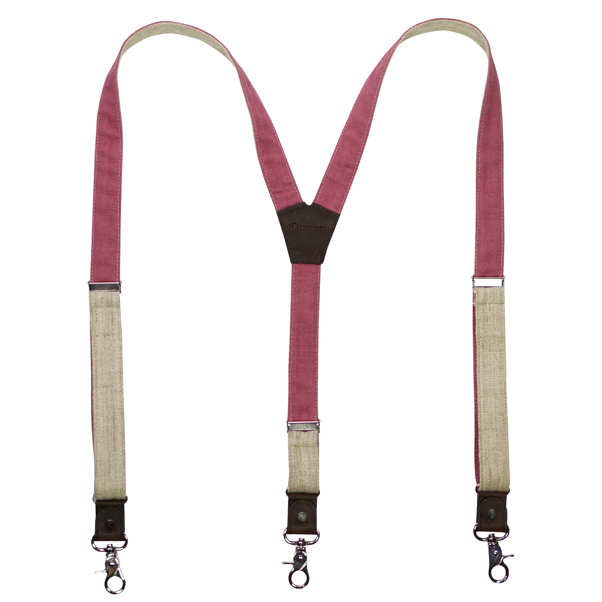 Hemp Linen The Alchemist Beige Slim Suspenders No. G7410