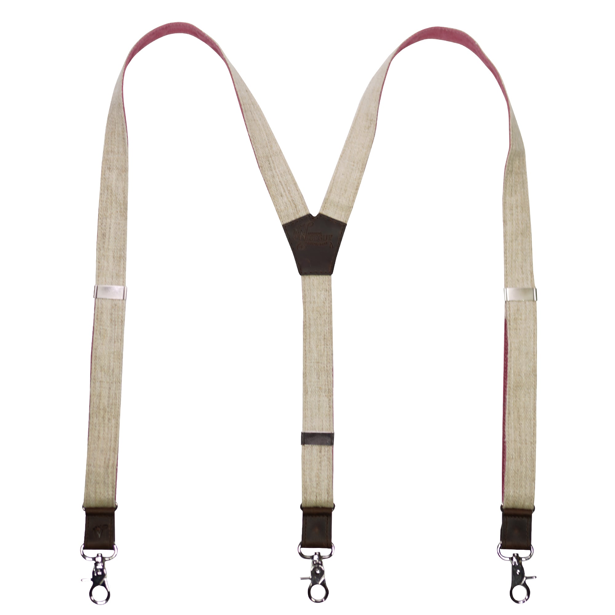 Hemp Linen The Alchemist Beige Slim Suspenders No. G7410