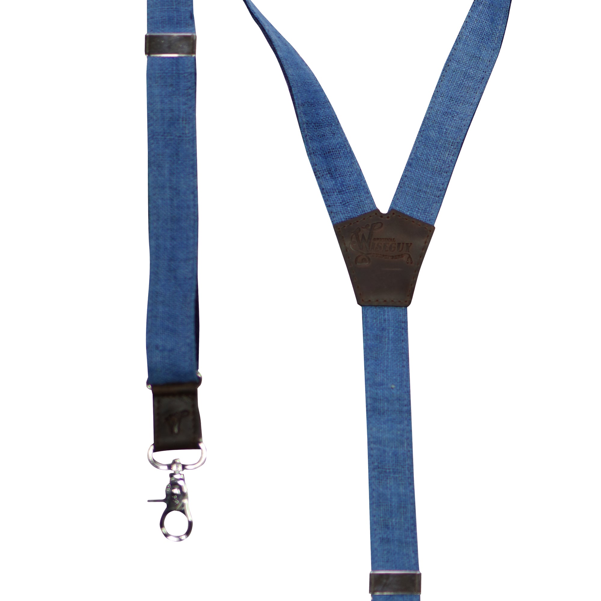 Hemp Linen The Sailor Blue Slim Suspenders No. G7412