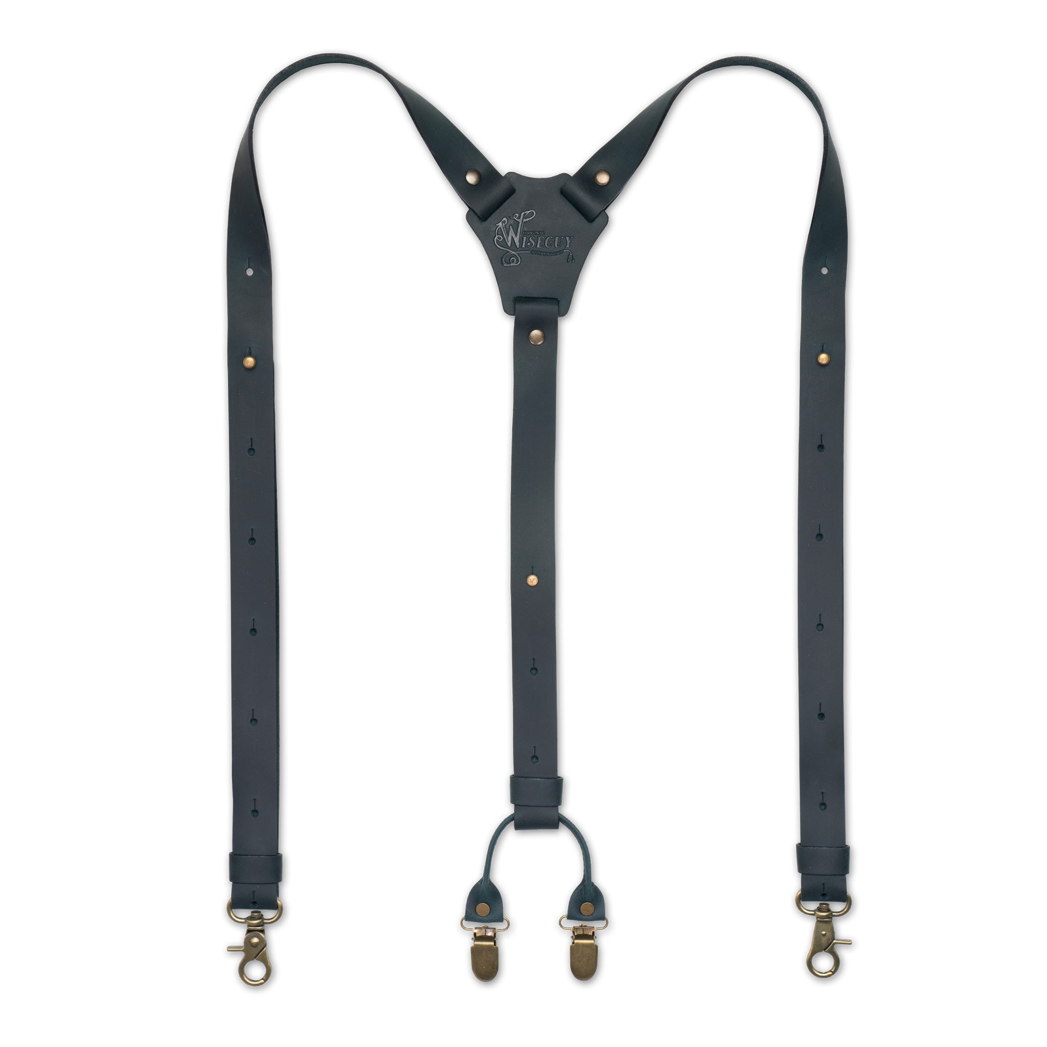 Crazy Horse Navy Blue Slim Suspenders No. L2010