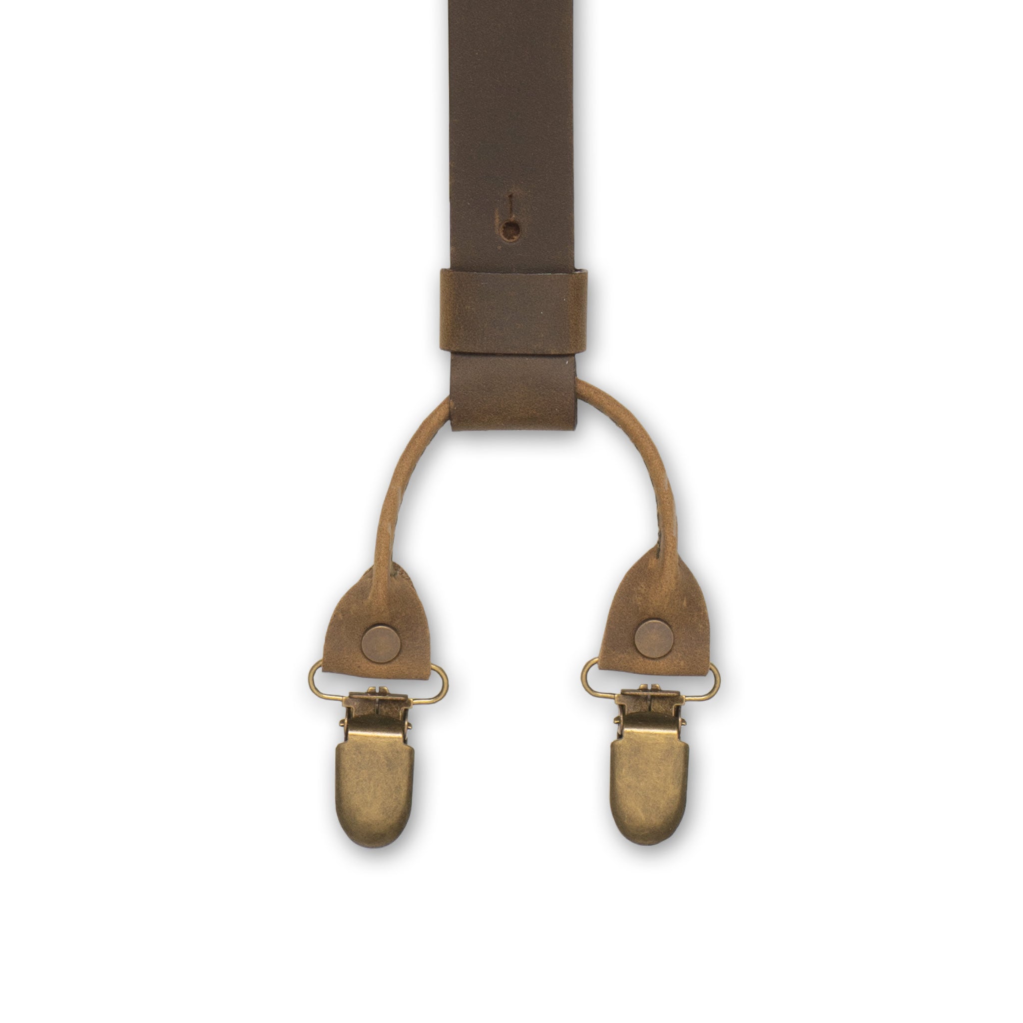 Authentic nubuck leather Olive Green Suspenders – Crazy Horse