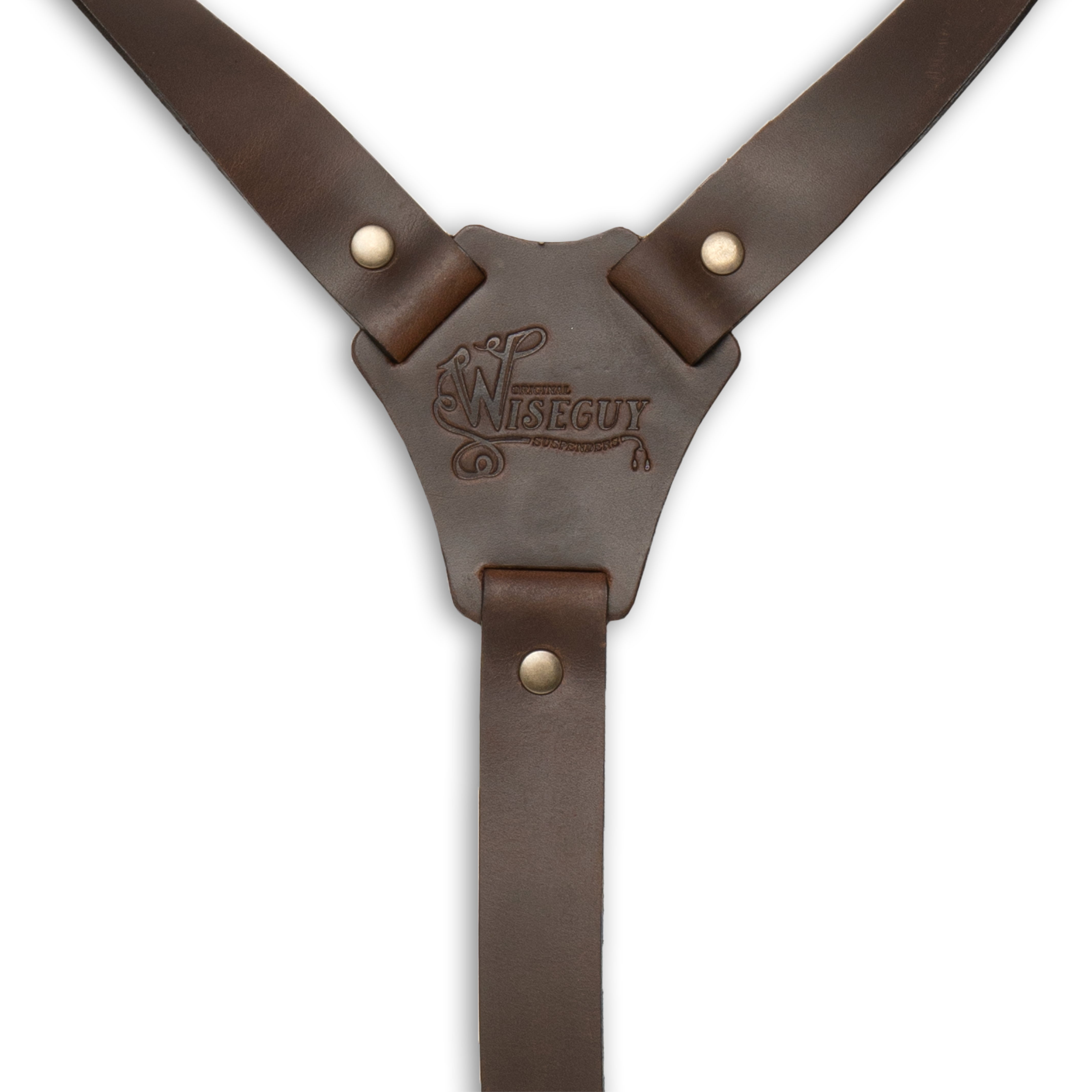 Crazy Horse Buckle Brown Slim Suspenders No. L2012