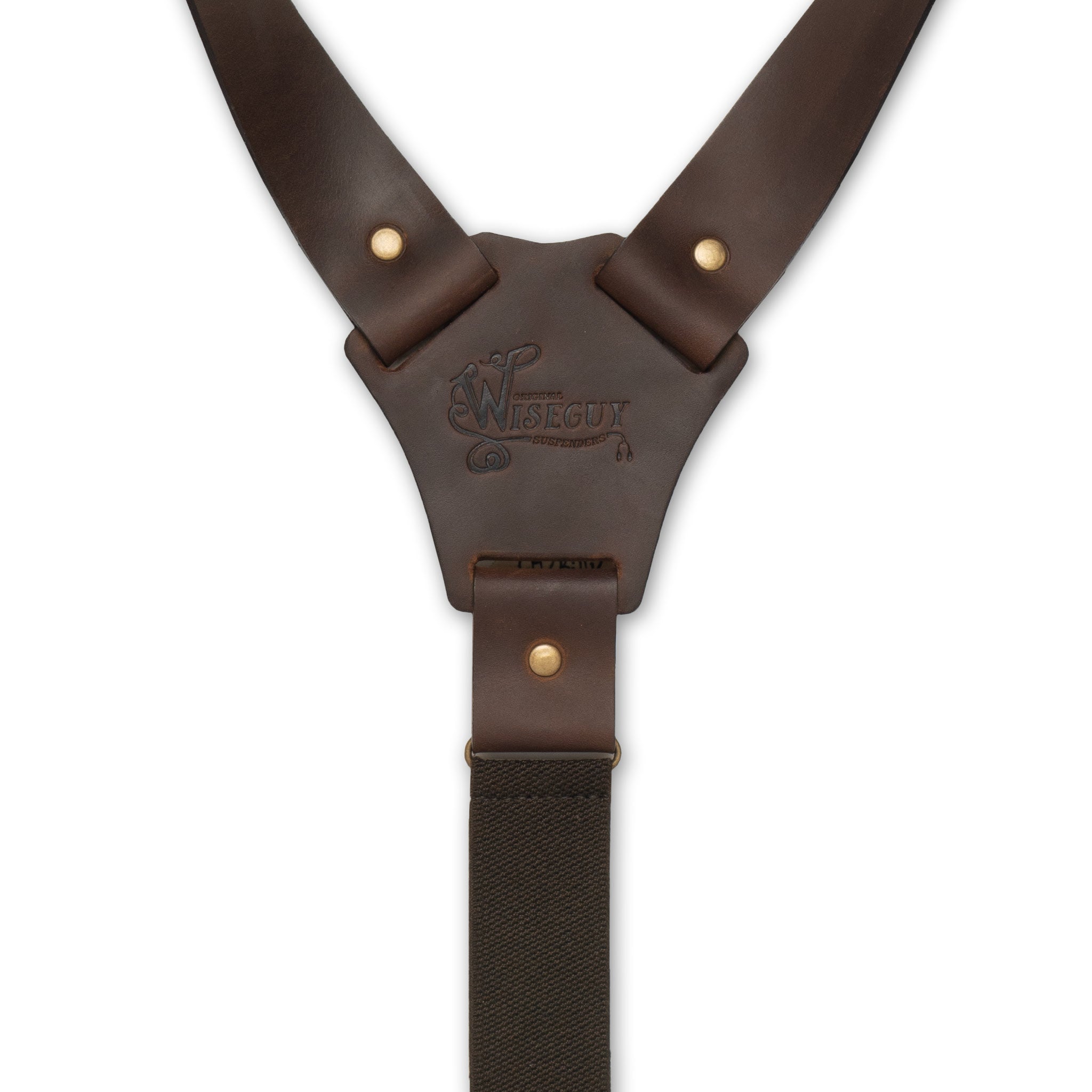 Authentic nubuck leather and elastic Brown Flex Suspenders – The