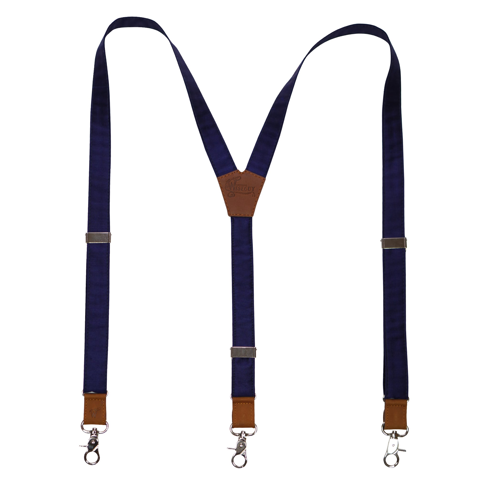 Silk The Navigator Navy Blue Slim Suspenders No. G7111