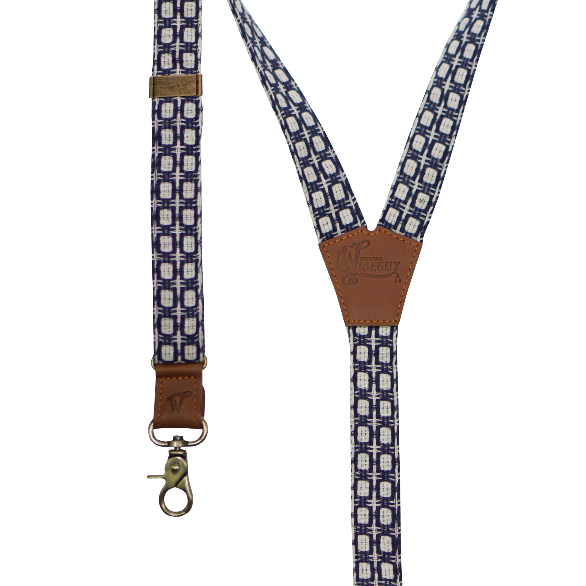 Cotton The Merchant Checkered Slim Suspenders No. G7213