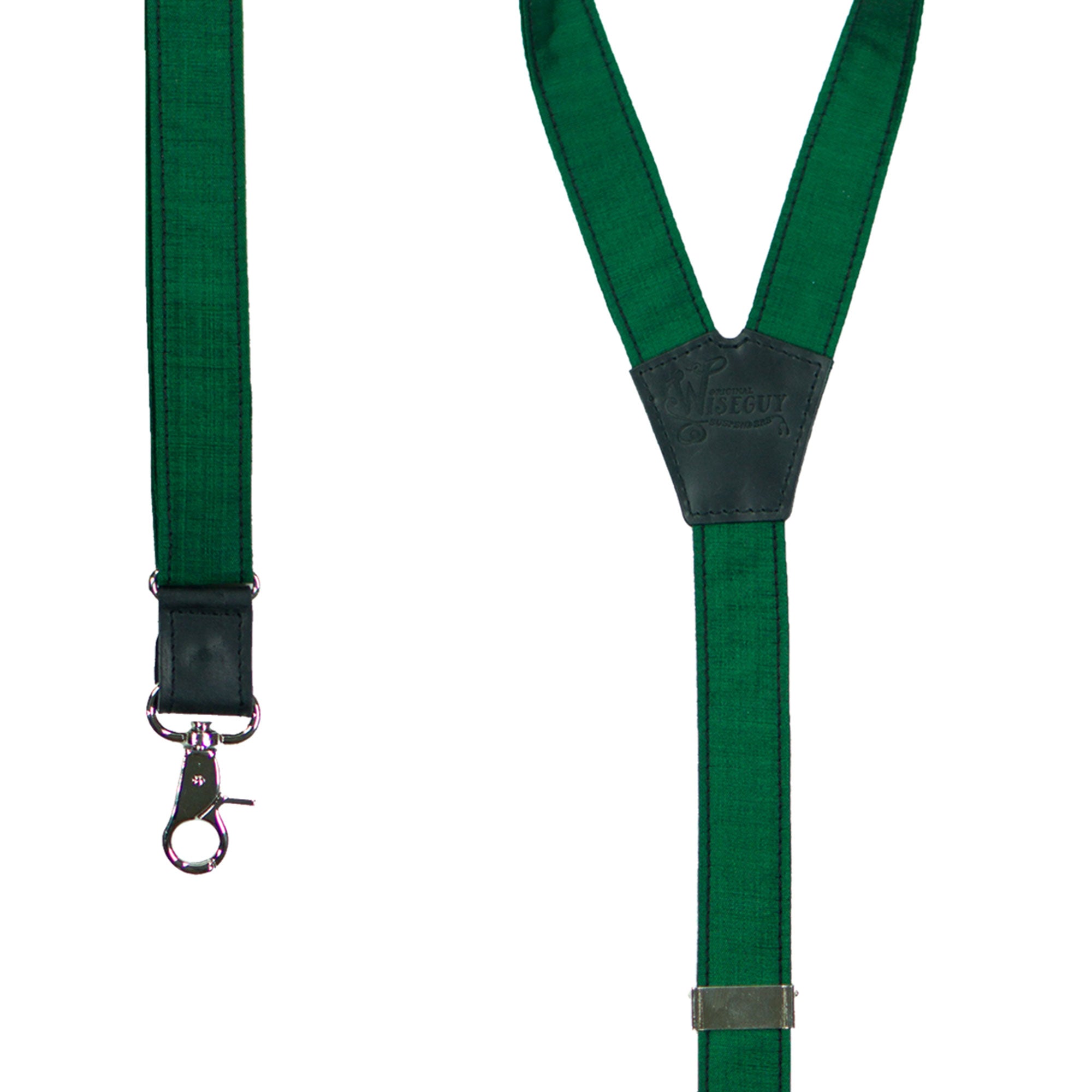 Silk The Highwayman Green Slim Suspenders No. G7110