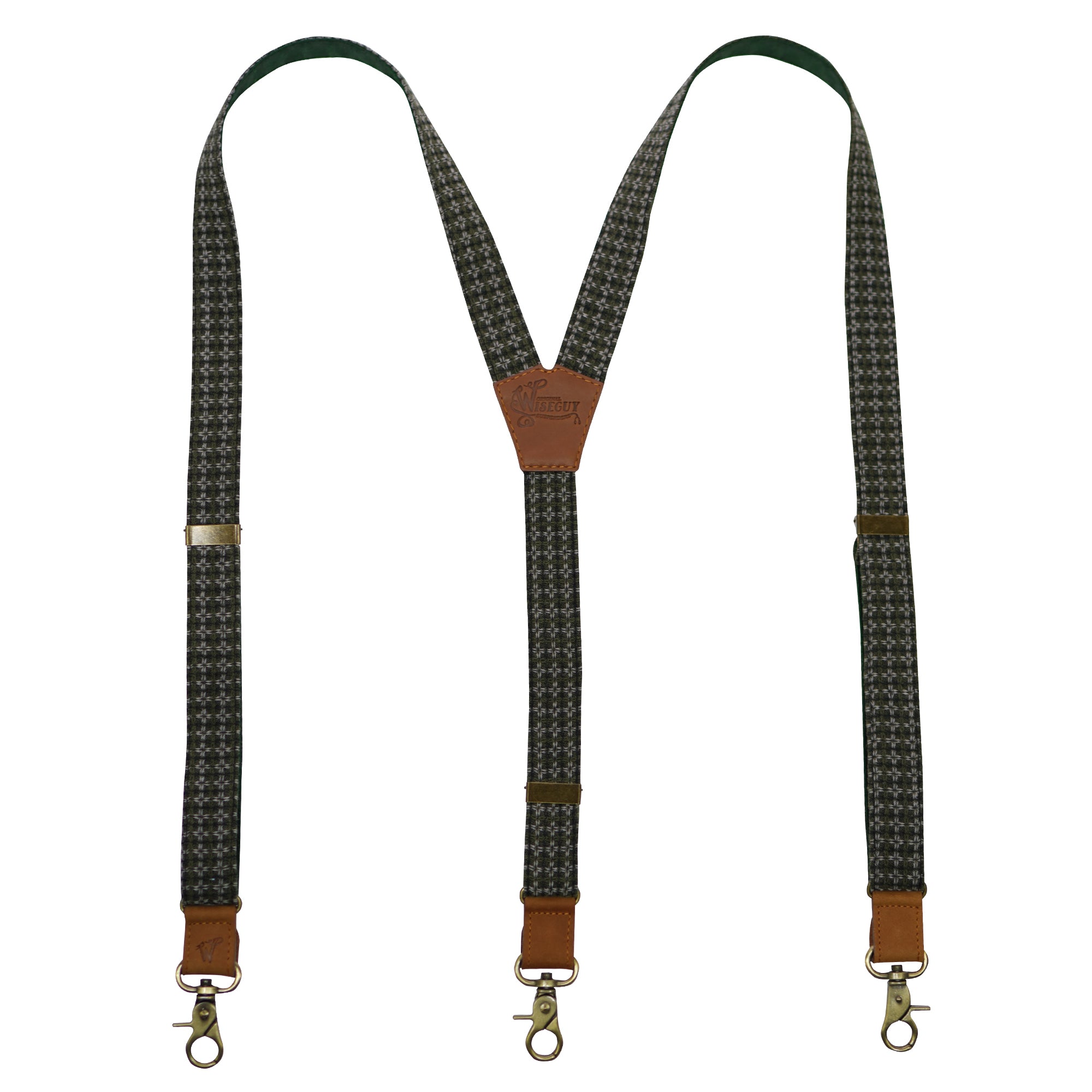 Cotton Silk The Fence Green Slim Suspenders No. G7211