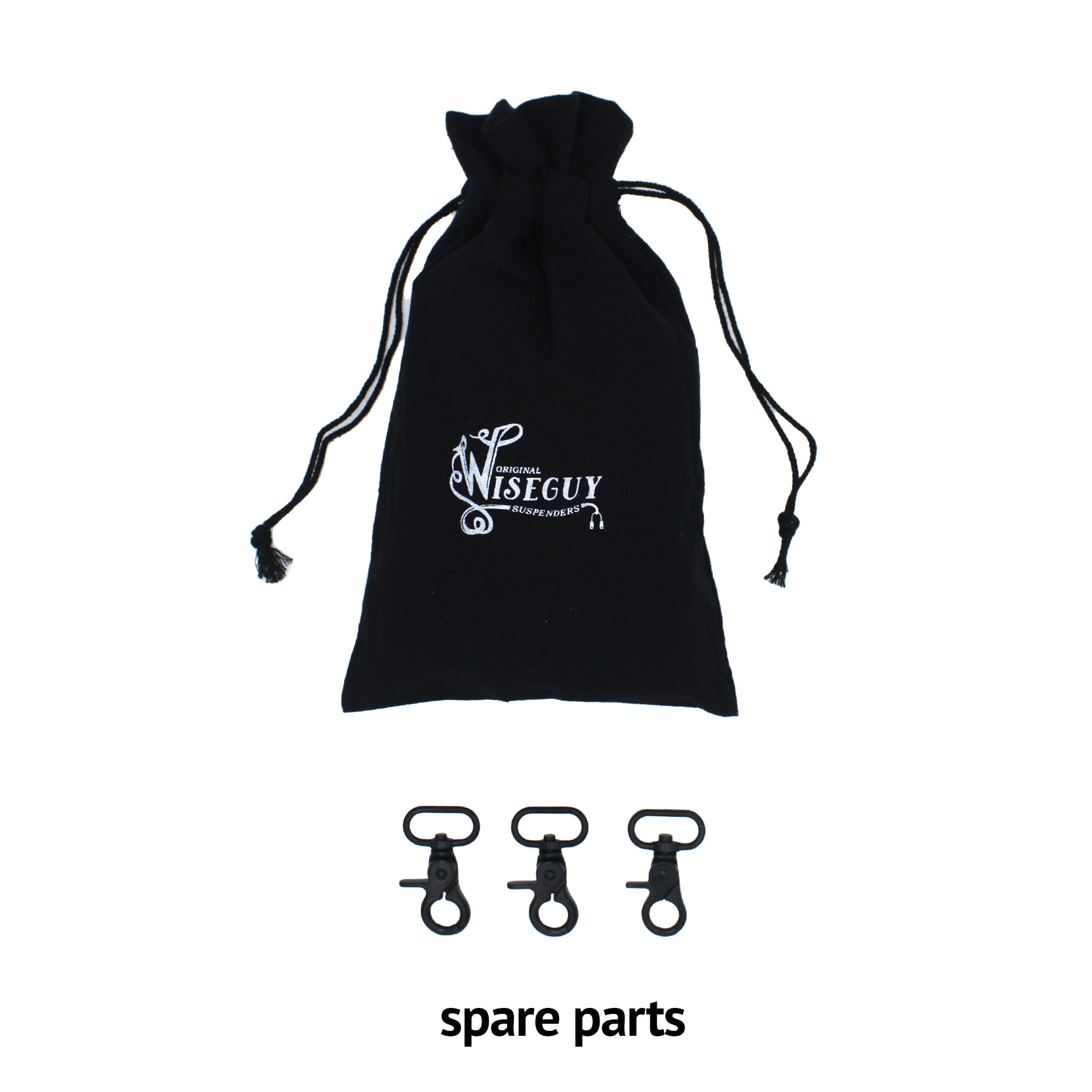 Statement Spades All Black Wide Suspenders No. E5515