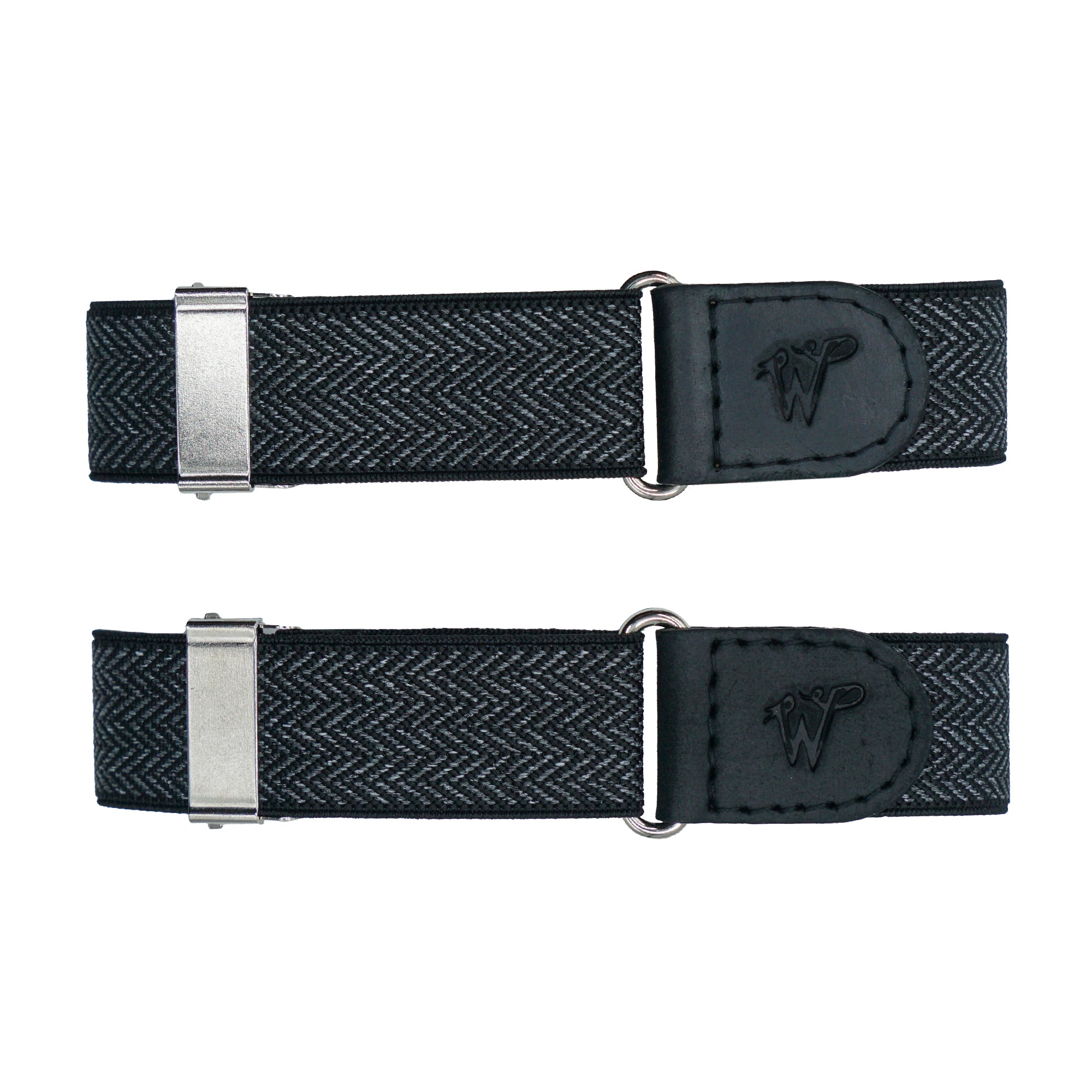 Sleeve Garters Herringbone Black No. S5113