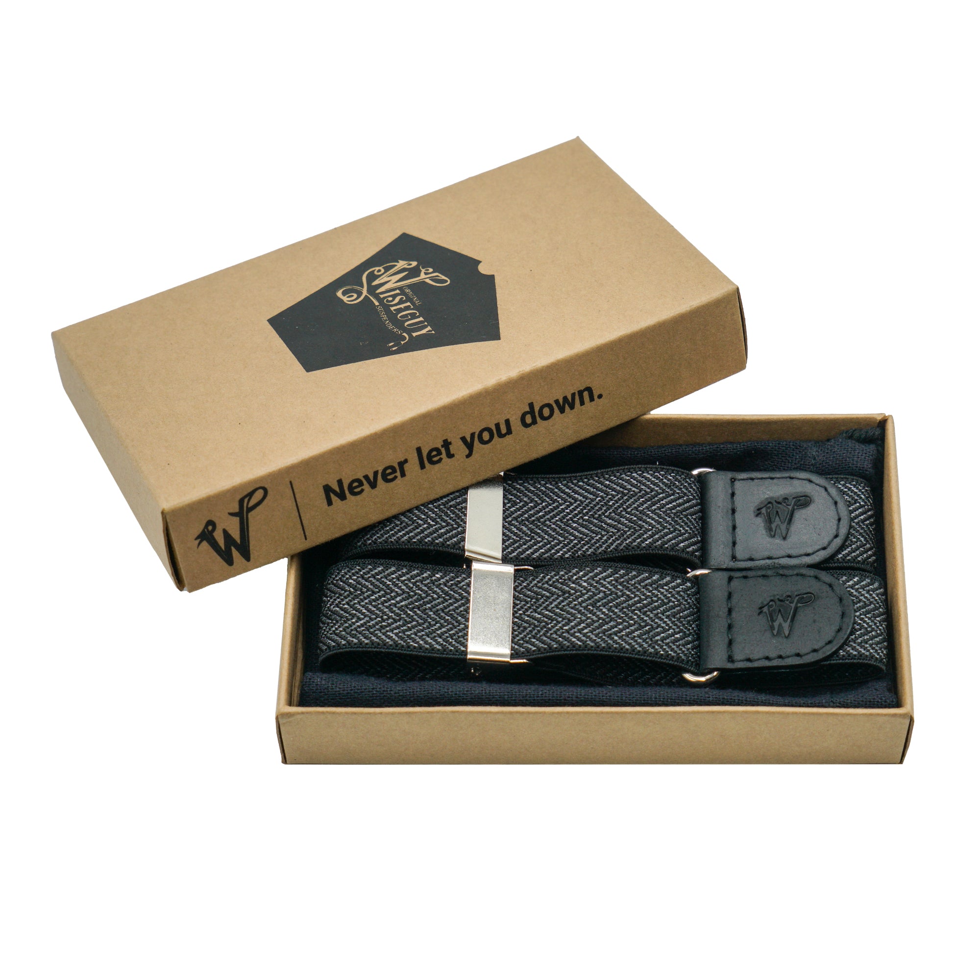 Sleeve Garters Herringbone Black No. S5113