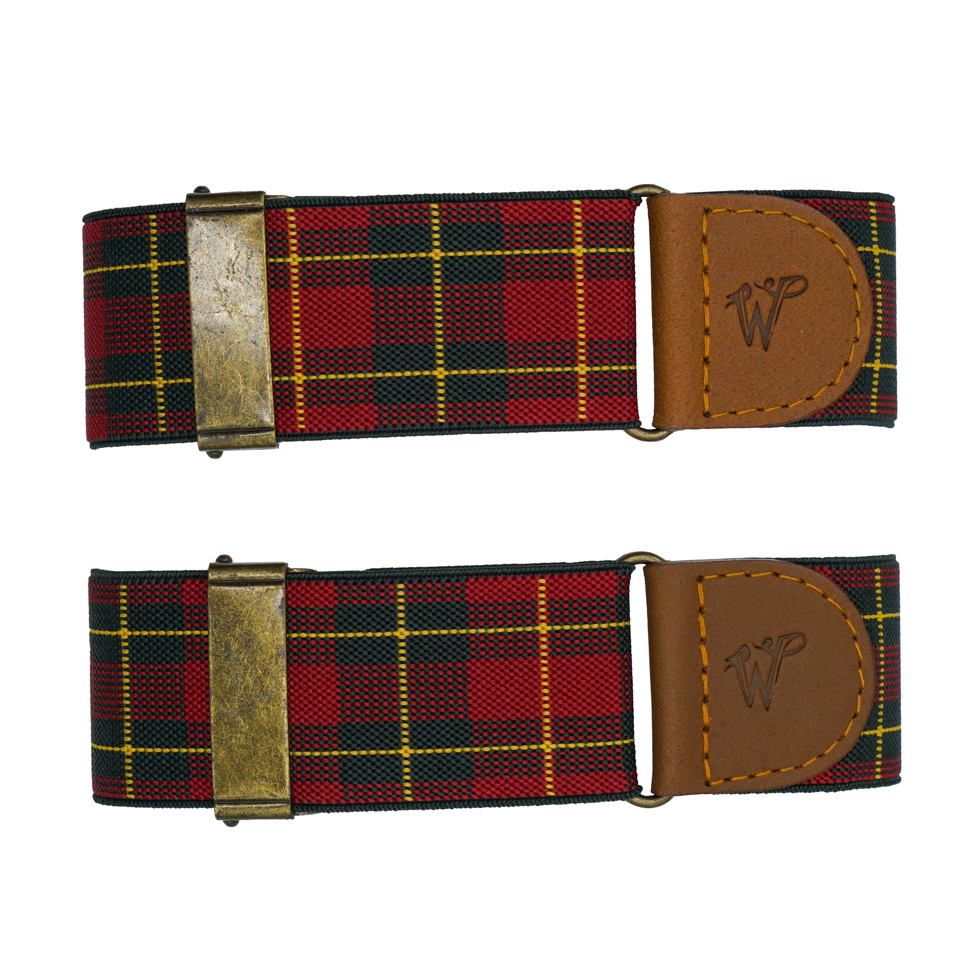 Ärmelhalter Tartan Rot-Grün No. S5413